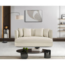  Manufacturer Color_Cream -- Alder 66" Cream Velvet Upholstered Loveseat IMAGE 2