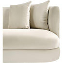  Manufacturer Color_Cream -- Alder 66" Cream Velvet Upholstered Loveseat IMAGE 8