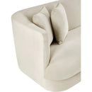 Meridian Alder Cream Velvet Sofa IMAGE 10