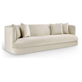  Manufacturer Color_Cream -- Alder 93.5" Cream Velvet Upholstered Sofa IMAGE 1