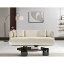  Manufacturer Color_Cream -- Alder 93.5" Cream Velvet Upholstered Sofa IMAGE 2
