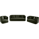 Meridian Alder Green Velvet Chair IMAGE 12