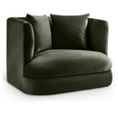  Manufacturer Color_Green -- Alder Green Velvet Upholstered Chair IMAGE 1
