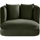  Manufacturer Color_Green -- Alder Green Velvet Upholstered Chair IMAGE 3