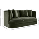  Manufacturer Color_Green -- Alder 66" Green Velvet Upholstered Loveseat IMAGE 15