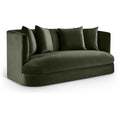  Manufacturer Color_Green -- Alder 66" Green Velvet Upholstered Loveseat IMAGE 1