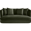  Manufacturer Color_Green -- Alder 66" Green Velvet Upholstered Loveseat IMAGE 3