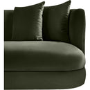Meridian Alder Green Velvet Loveseat IMAGE 8