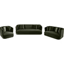  Manufacturer Color_Green -- Alder 93.5" Green Velvet Upholstered Sofa IMAGE 12