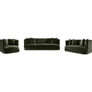 Meridian Alder Green Velvet Sofa IMAGE 13