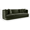  Manufacturer Color_Green -- Alder 93.5" Green Velvet Upholstered Sofa IMAGE 15