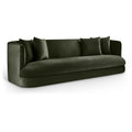  Manufacturer Color_Green -- Alder 93.5" Green Velvet Upholstered Sofa IMAGE 1