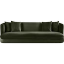 Meridian Alder Green Velvet Sofa IMAGE 3