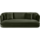  Manufacturer Color_Green -- Alder 93.5" Green Velvet Upholstered Sofa IMAGE 4