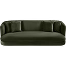 Meridian Alder Green Velvet Sofa IMAGE 4
