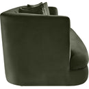 Meridian Alder Green Velvet Sofa IMAGE 7