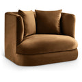  Manufacturer Color_Saddle -- Alder Saddle Velvet Upholstered Chair IMAGE 1