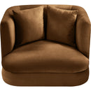  Manufacturer Color_Saddle -- Alder Saddle Velvet Upholstered Chair IMAGE 4