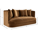  Manufacturer Color_Saddle -- Alder 66" Saddle Velvet Upholstered Loveseat IMAGE 15