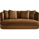  Manufacturer Color_Saddle -- Alder 66" Saddle Velvet Upholstered Loveseat IMAGE 3