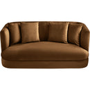 Manufacturer Color_Saddle -- Alder 66" Saddle Velvet Upholstered Loveseat IMAGE 4