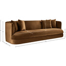  Manufacturer Color_Saddle -- Alder 93.5" Saddle Velvet Upholstered Sofa IMAGE 15