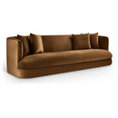  Manufacturer Color_Saddle -- Alder 93.5" Saddle Velvet Upholstered Sofa IMAGE 1