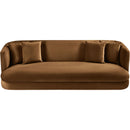  Manufacturer Color_Saddle -- Alder 93.5" Saddle Velvet Upholstered Sofa IMAGE 4