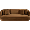 Meridian Alder Saddle Velvet Sofa IMAGE 4