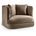  Manufacturer Color_Taupe -- Alder Taupe Velvet Upholstered Chair IMAGE 1