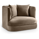  Manufacturer Color_Taupe -- Alder Taupe Velvet Upholstered Chair IMAGE 1