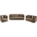 Meridian Alder Taupe Velvet Loveseat IMAGE 12
