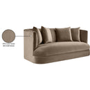  Manufacturer Color_Taupe -- Alder 66" Taupe Velvet Upholstered Loveseat IMAGE 16