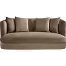  Manufacturer Color_Taupe -- Alder 66" Taupe Velvet Upholstered Loveseat IMAGE 3