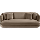  Manufacturer Color_Taupe -- Alder 93.5" Taupe Velvet Upholstered Sofa IMAGE 4