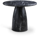  Color_Black -- Meridian Round Cosenza Dining Table with Concrete Top and Pedestal Base IMAGE 1