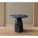 Color_Black -- Meridian Round Cosenza Dining Table with Concrete Top and Pedestal Base IMAGE 3