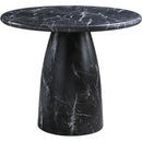  Color_Black -- Meridian Round Cosenza Dining Table with Concrete Top and Pedestal Base IMAGE 5