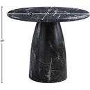  Color_Black -- Meridian Round Cosenza Dining Table with Concrete Top and Pedestal Base IMAGE 7