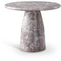  Color_Brown -- Cosenza 36" Brown Marble Finish Concrete Indoor / Outdoor Dining Table IMAGE 1