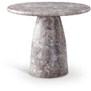  Color_Brown -- Cosenza 36" Brown Marble Finish Concrete Indoor / Outdoor Dining Table IMAGE 1