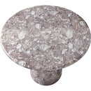  Color_Brown -- Cosenza 36" Brown Marble Finish Concrete Indoor / Outdoor Dining Table IMAGE 6