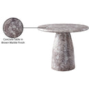  Color_Brown -- Cosenza 36" Brown Marble Finish Concrete Indoor / Outdoor Dining Table IMAGE 8