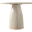  Color_Travertine -- Cosenza 36" Natural Travertine Finish Concrete Indoor / Outdoor Dining Table IMAGE 4