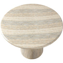  Color_Travertine -- Cosenza 36" Natural Travertine Finish Concrete Indoor / Outdoor Dining Table IMAGE 6