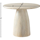  Color_Travertine -- Cosenza 36" Natural Travertine Finish Concrete Indoor / Outdoor Dining Table IMAGE 7