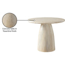  Color_Travertine -- Cosenza 36" Natural Travertine Finish Concrete Indoor / Outdoor Dining Table IMAGE 8