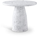  Color_White -- Cosenza 36" White Marble Finish Concrete Indoor / Outdoor Dining Table IMAGE 1
