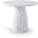  Color_White -- Cosenza 36" White Marble Finish Concrete Indoor / Outdoor Dining Table IMAGE 1