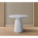  Color_White -- Cosenza 36" White Marble Finish Concrete Indoor / Outdoor Dining Table IMAGE 3